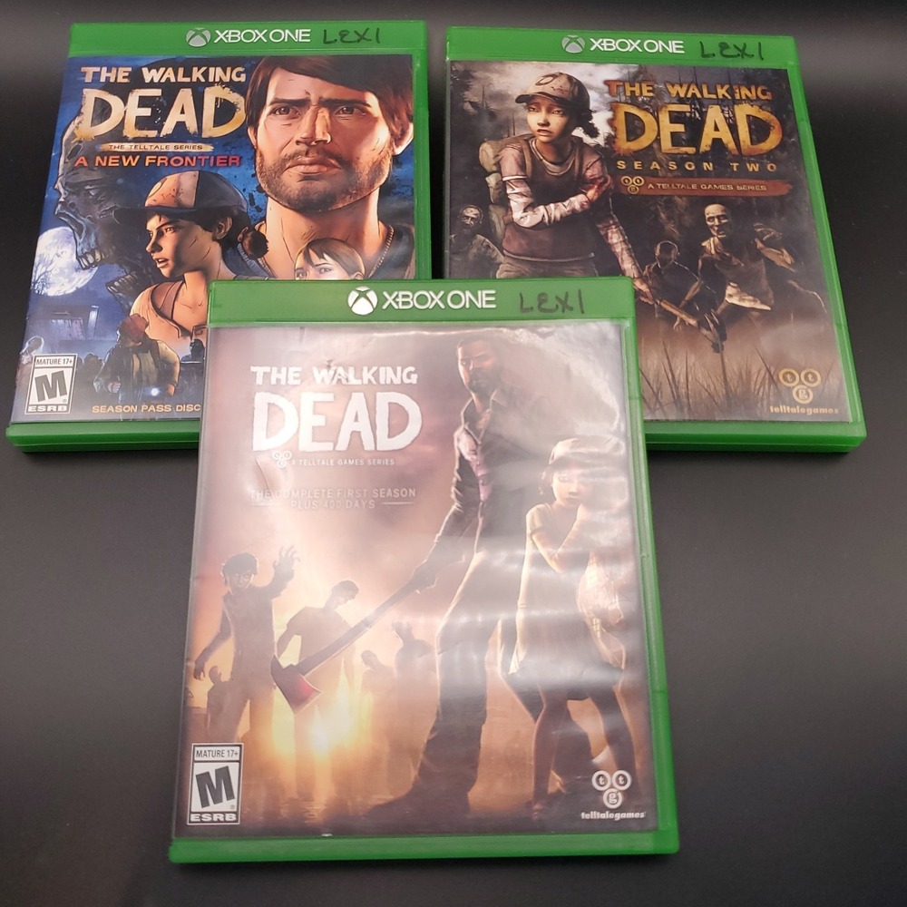 Walking Dead Telltale Season 1 -2 + New Frontier Microsoft XBOX ONE Lot Of 3